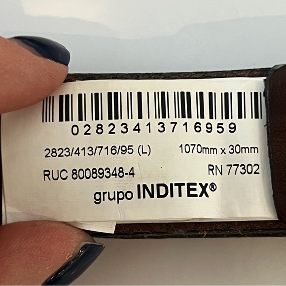 ScreenWorn Interview with the Vampire Mens Leather Western Belt Turquoise Buckle - Picture 7 of 14